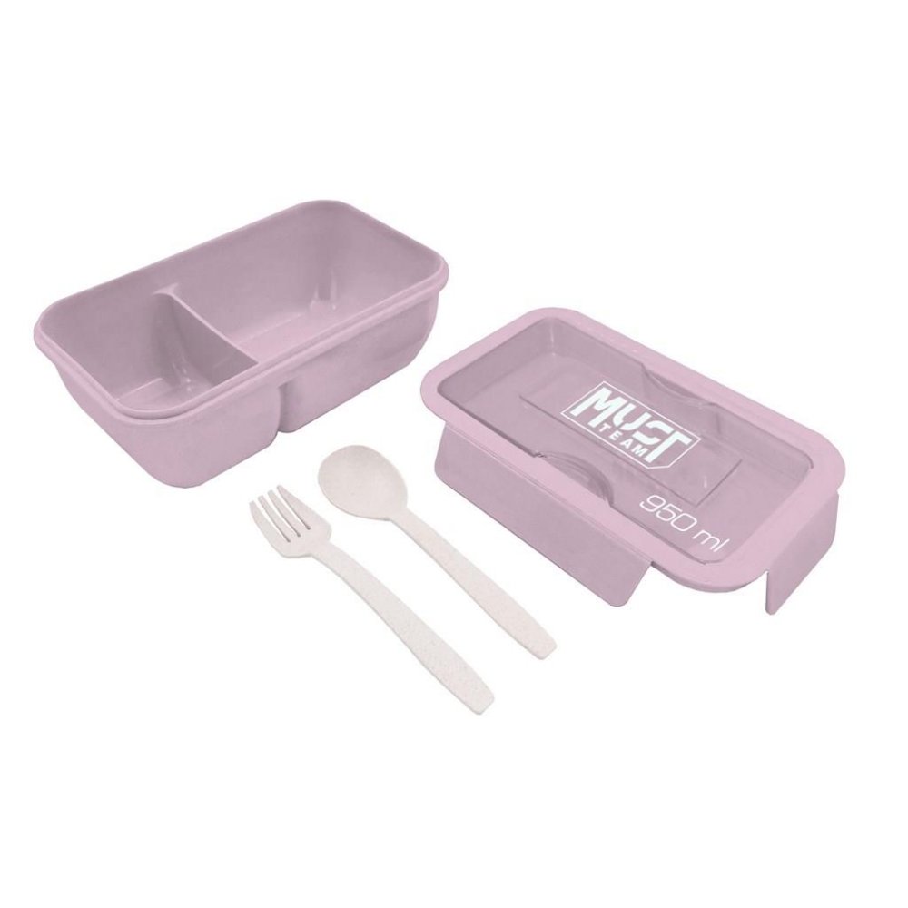 Must Φαγητοδοχείο Φούξια  με Κουτάλι και Πιρούνι 950 ml - 2