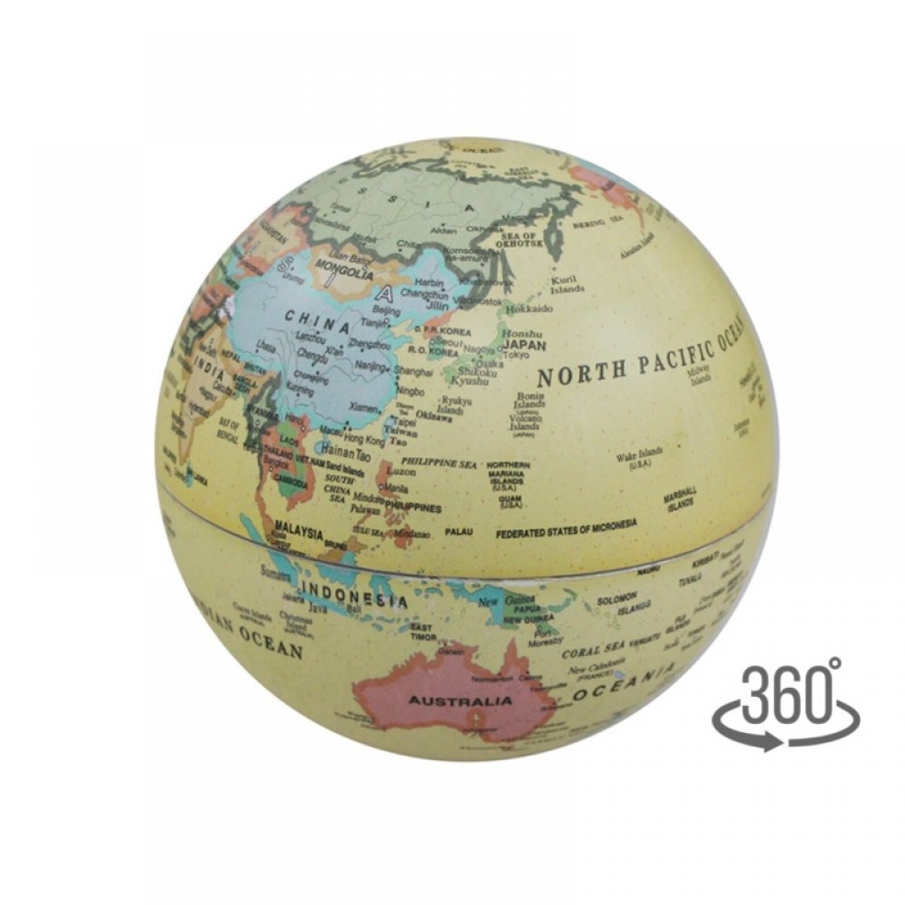 itotal Υδρόγειος Rotating Sand-Color Globe 14cm