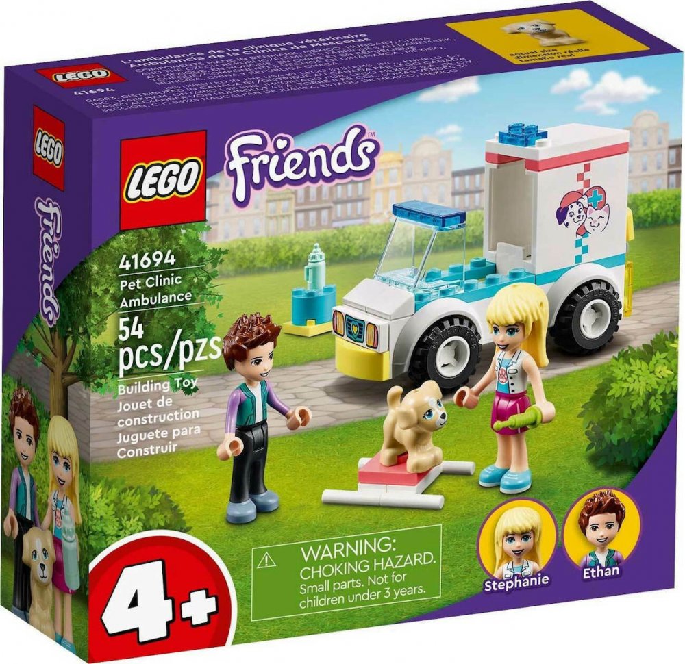 Lego Friends Ασθενοφόρο Κλινικής Κατοικίδιων Ζώων