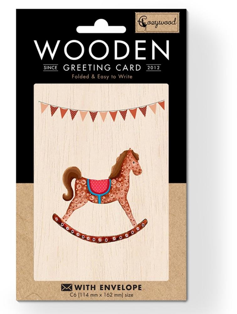 Cozywood Ξύλινη Κάρτα Little Horse - 1