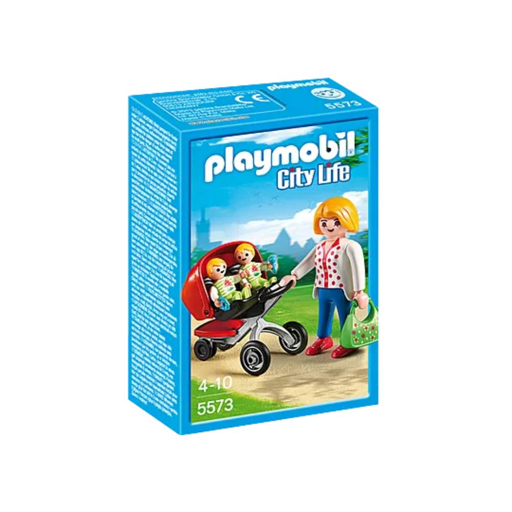 Playmobil City Life Μαμά με Δίδυμα και Καροτσάκι - 1