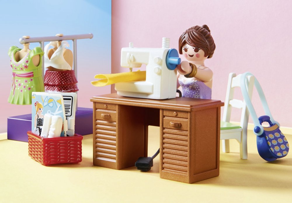 Playmobil Dollhouse Υπνοδωμάτιο με Ατελιέ Ραπτικής - 2