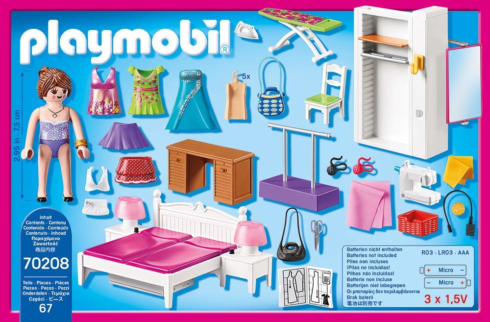Playmobil Dollhouse Υπνοδωμάτιο με Ατελιέ Ραπτικής - 8