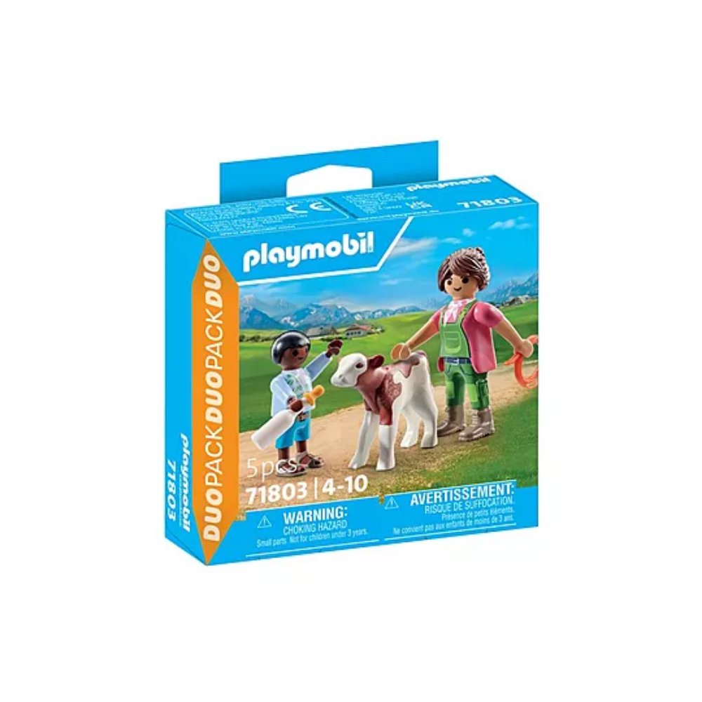 Playmobil Αγρότισσα και Παιδάκι με Mοσχαράκι - 1