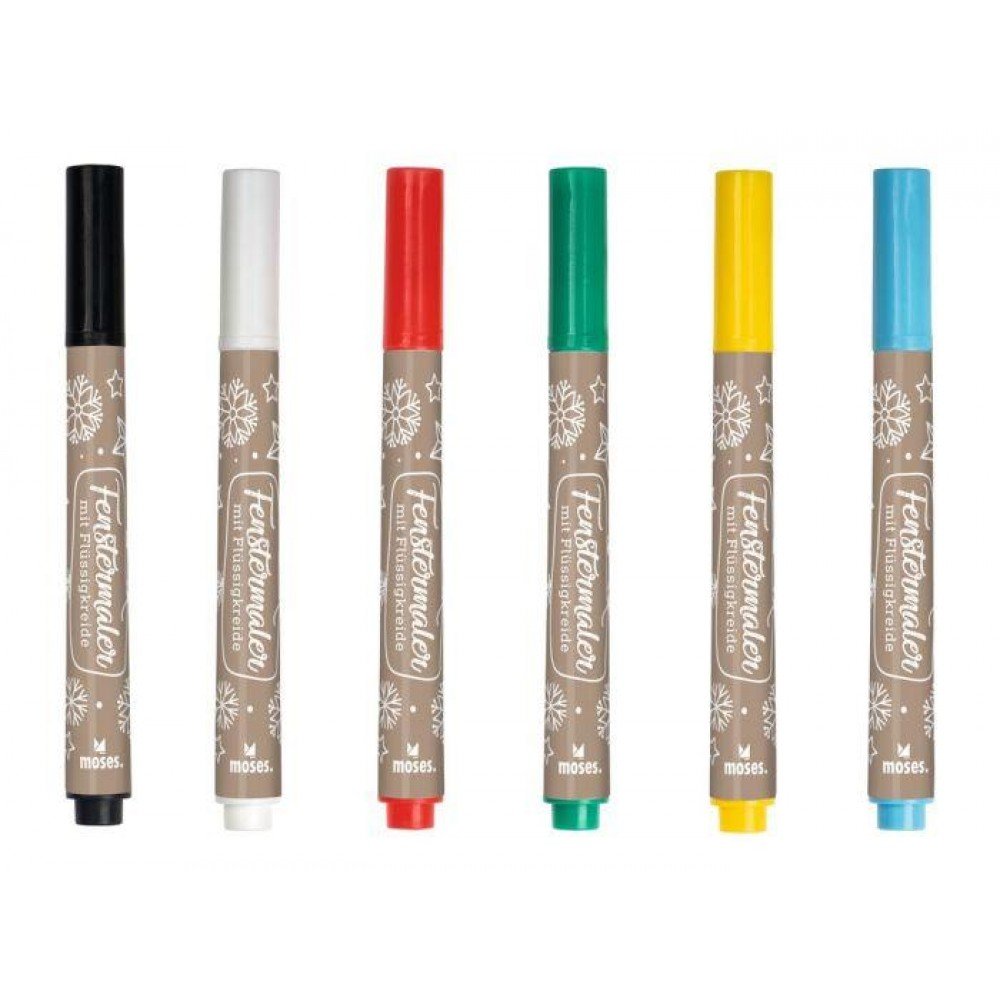 Moses Σετ Μαρκαδόροι για Τζάμια 6 τεμ. - 2