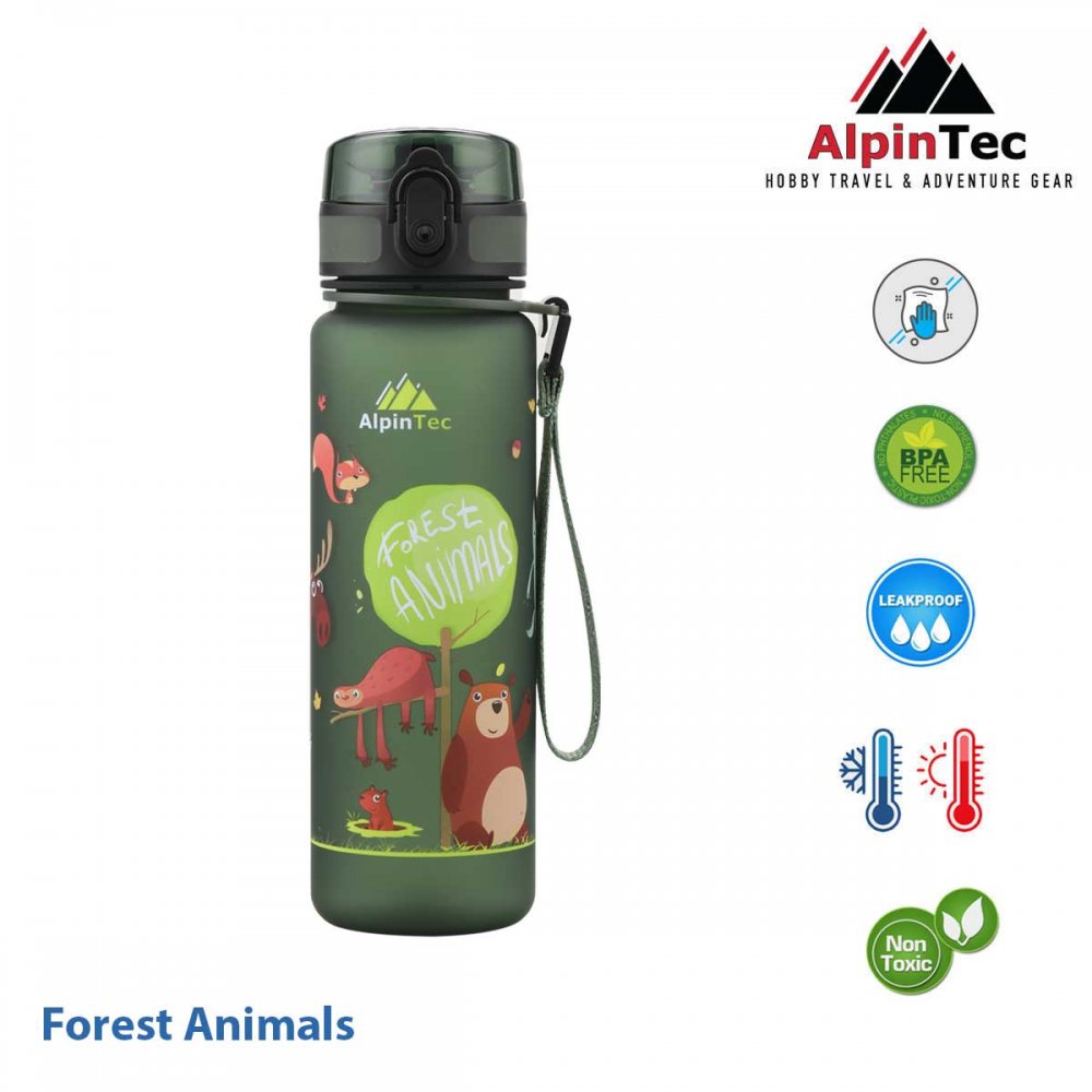 AlpinTec Παγούρι Tritan 500ml Forest Animals - 2