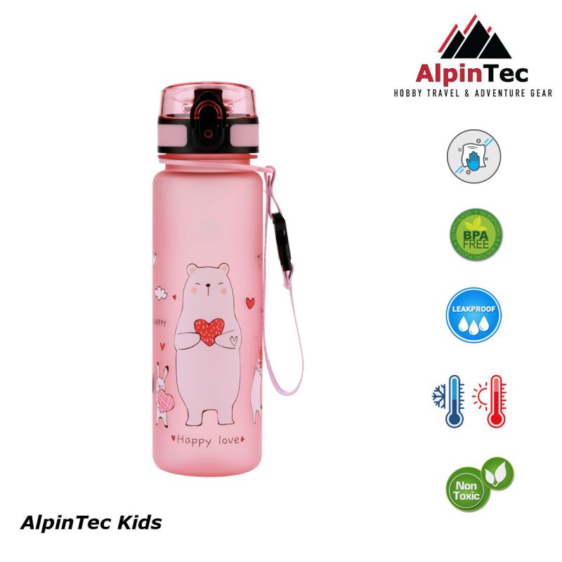 AlpinTec Παγούρι Tritan 500ml Zoo Happy Love - 2