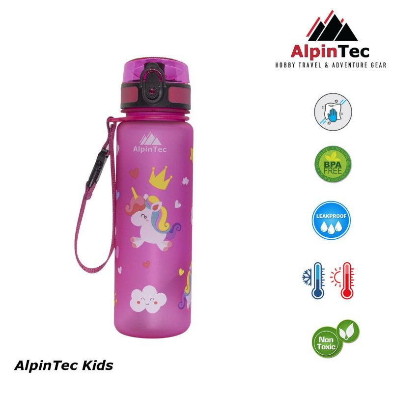 AlpinTec Παγούρι Tritan 500ml Unicorn Ροζ - 2