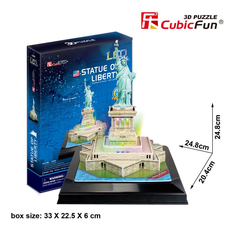 Cubic Fun 3D Παζλ Statue Of Liberty με Φωτισμό Led 37 τεμ.