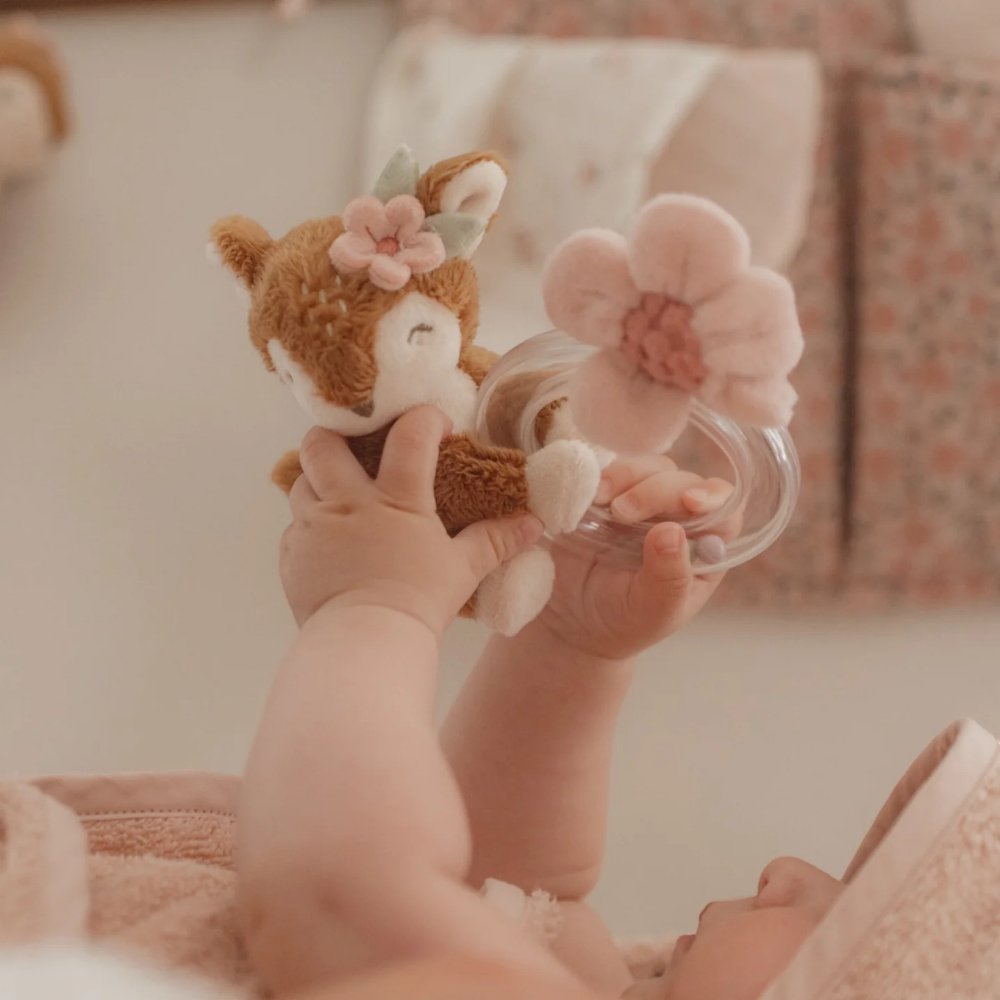 Little Dutch Υφασμάτινη Κουδουνίστρα Ελαφάκι με Κρίκο Fairy Garden - 2