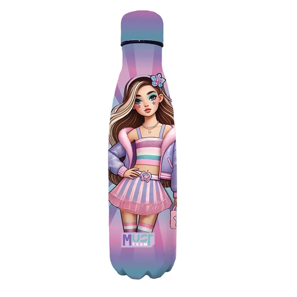 Must Team Παγούρι Θερμός Ανοξείδωτο με Καπάκι Fashion Girl 500 ml - 1