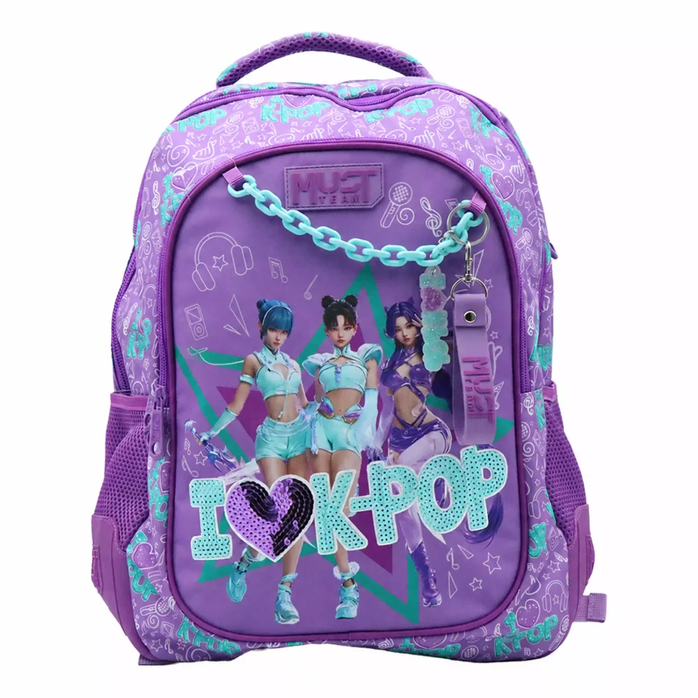 Must Team Σακίδιο Πλάτης K-Pop Μωβ 3 Θήκες - 1