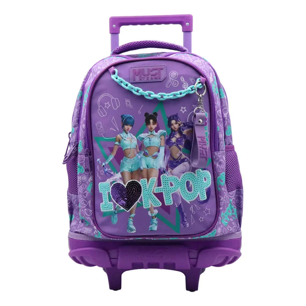 Must Team Τσάντα Trolley K-Pop Μωβ 3 Θήκες - 1