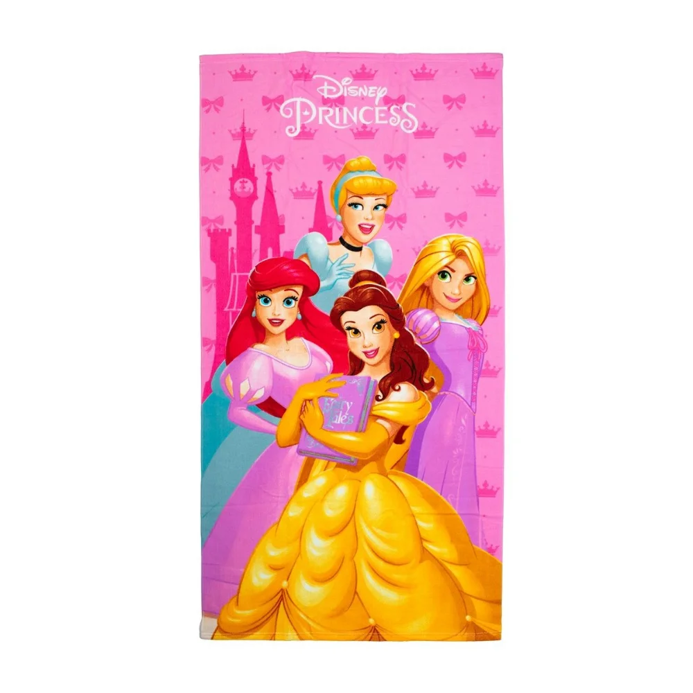 Dimcol Πετσέτα Θαλάσσης Quick Dry Disney Home Princess 70x140 εκ. Baby Pink - 1