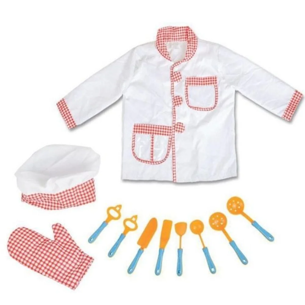 Αποκριάτικη Παιδική Στολή Σεφ με Αξεσουάρ 11τμχ Νο 3-7 ετών - 1