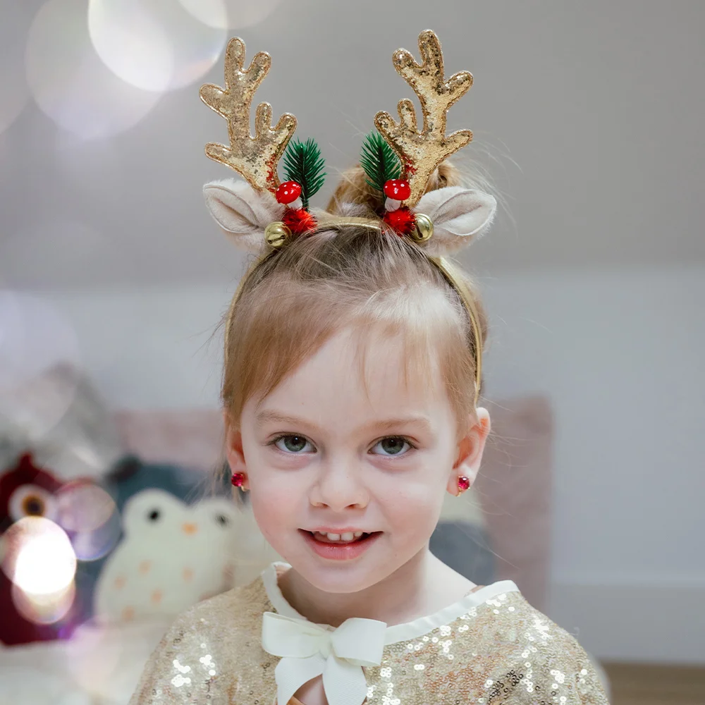 Great Pretenders Χριστουγεννιάτικη Στέκα Μαλλιών Χρυσή Ρούντολφ - 4