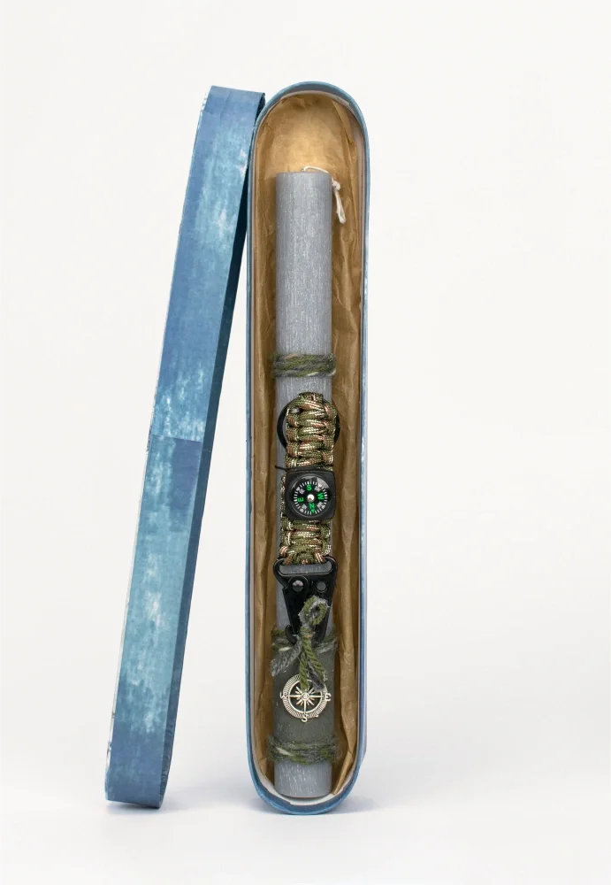 Λαμπάδα Στρογγυλή Χοντρή Μπρελόκ Πυξίδα - 2