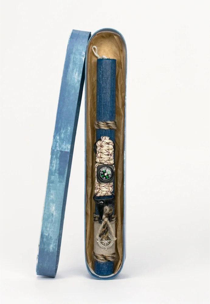 Λαμπάδα Στρογγυλή Χοντρή Μπρελόκ Πυξίδα - 3