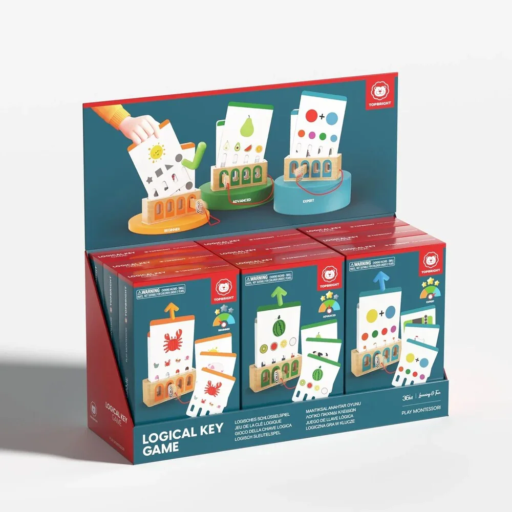 Top Bright Ξύλινο Εκπαιδευτικό Παιχνίδι Logical Key Game Advanced Montessori Play - 5