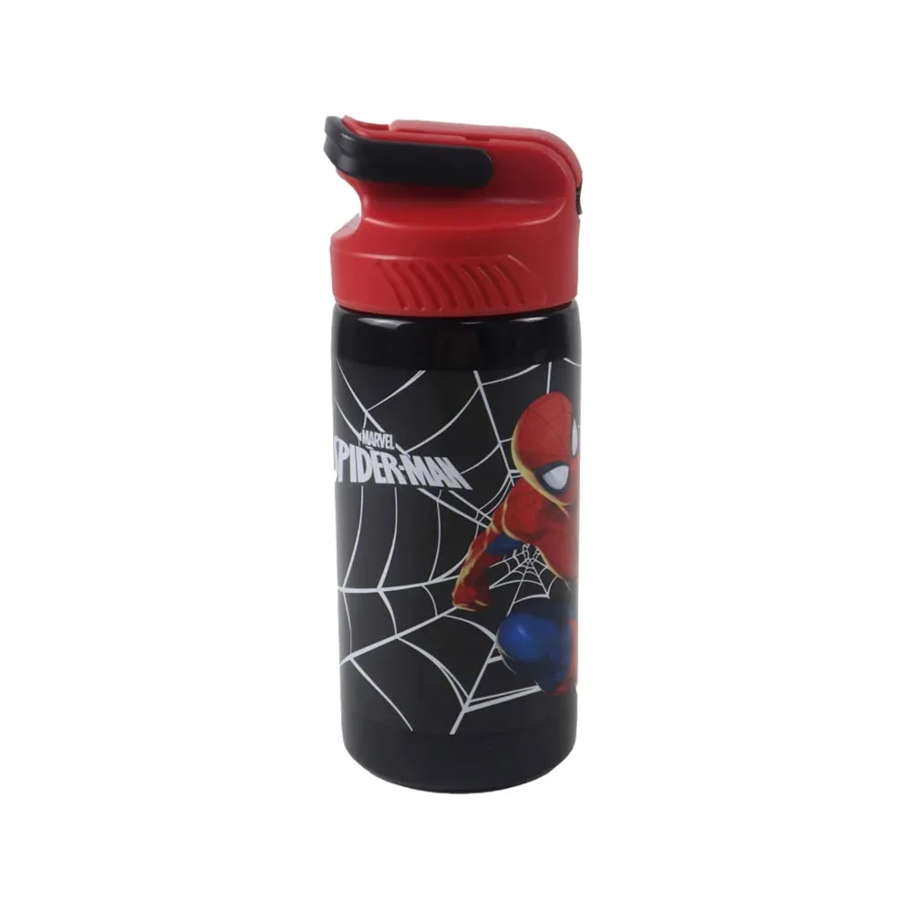 Gim Ανοξείδωτο Παγούρι με Καλαμάκι Spiderman Black City - 2