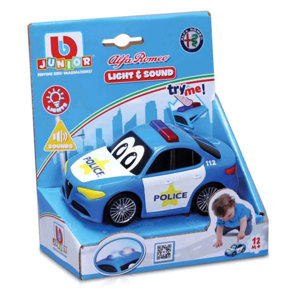 Bburago Junior Αυτοκινητάκι Αστυνομικό Alfa Romeo Giulia Light & Sound - 1