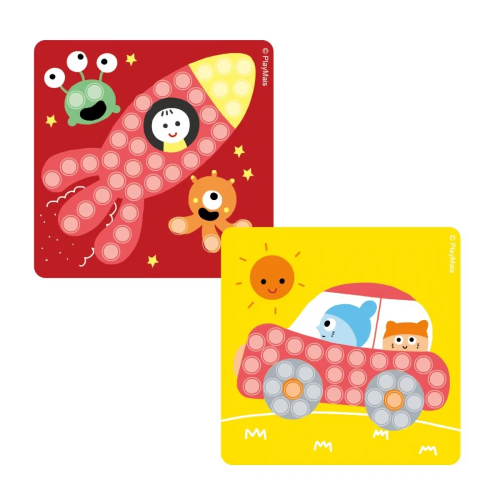 Playmais Mini Κατασκευή με Σφουγγαράκια από Άμυλο Καλαμποκιού 2 Κάρτες Πύραυλος - 3