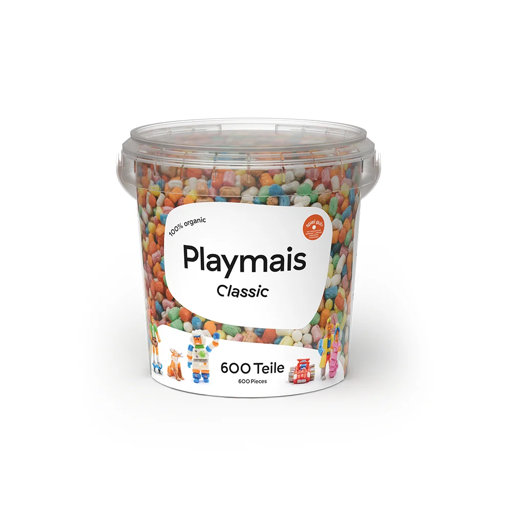 Playmais Κατασκευές με Σφουγγαράκια από Καλαμπόκι Κάδος 600τεμ. - 1