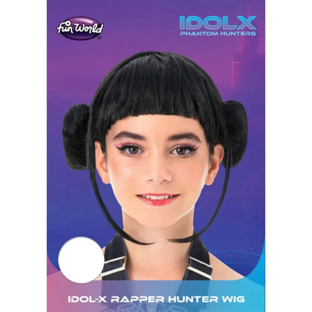 Περούκα IDOLX K-POP Rapper Hunter Μαύρη 38 εκ. - 2