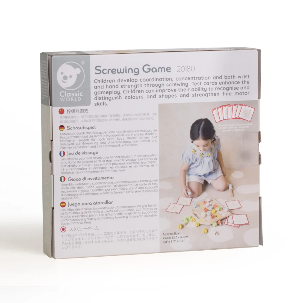 Classic World Ξύλινο Σετ με Κατσαβίδι και Βίδες - 9