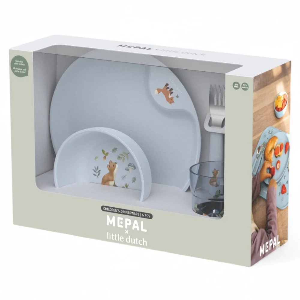 Little Dutch Παιδικό Σετ Φαγητού 6 Τεμαχίων Mio Forest Friends - 2