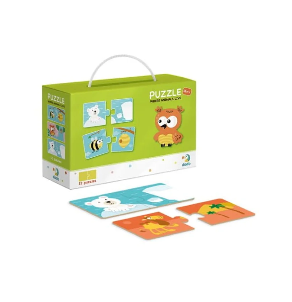 Dodo Παζλ Duo Που Μένουν τα Ζωάκια 24 τεμ. - 3