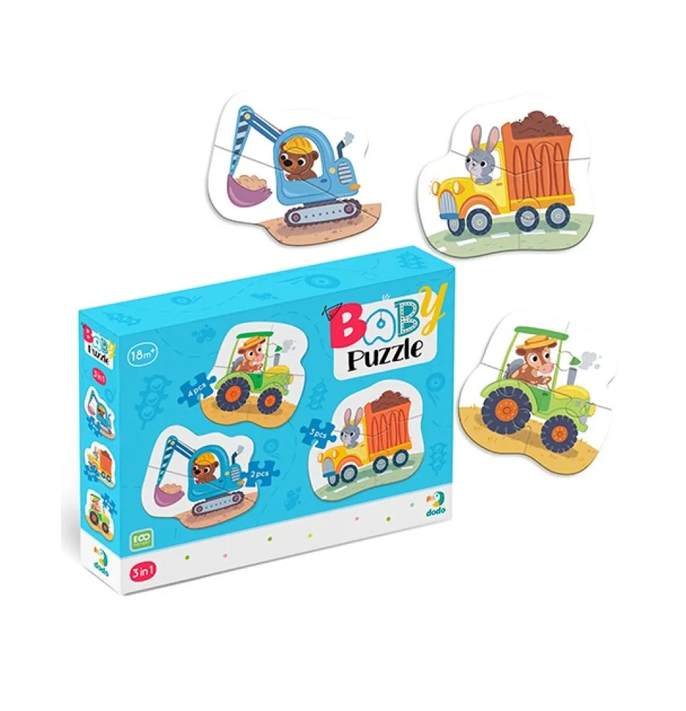 Dodo Παζλ 3 σε 1 Μέσα Μεταφοράς 2, 3, 4 τεμ. - 3