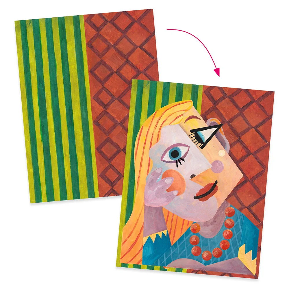 Djeco Inspired by Picasso Κολάζ Κυβισμός Πορτραίτα - 3