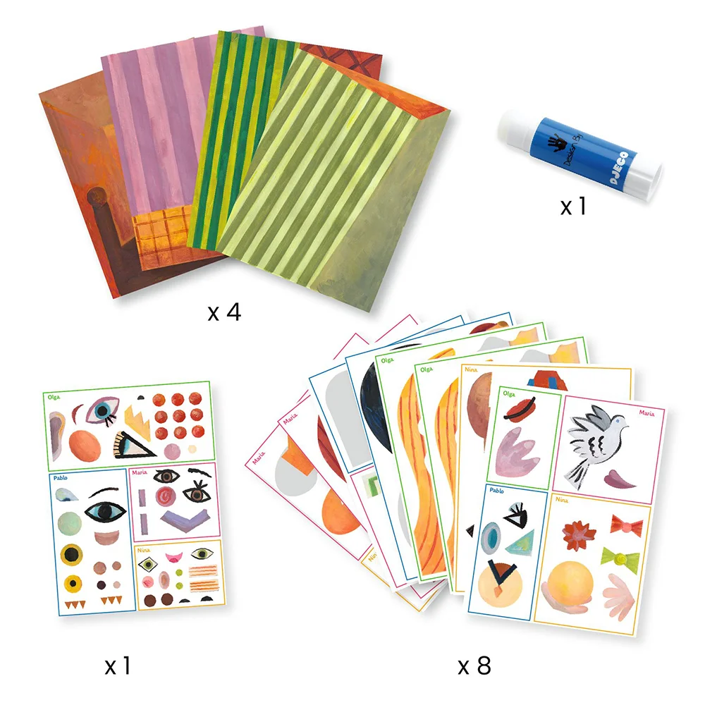 Djeco Inspired by Picasso Κολάζ Κυβισμός Πορτραίτα - 4