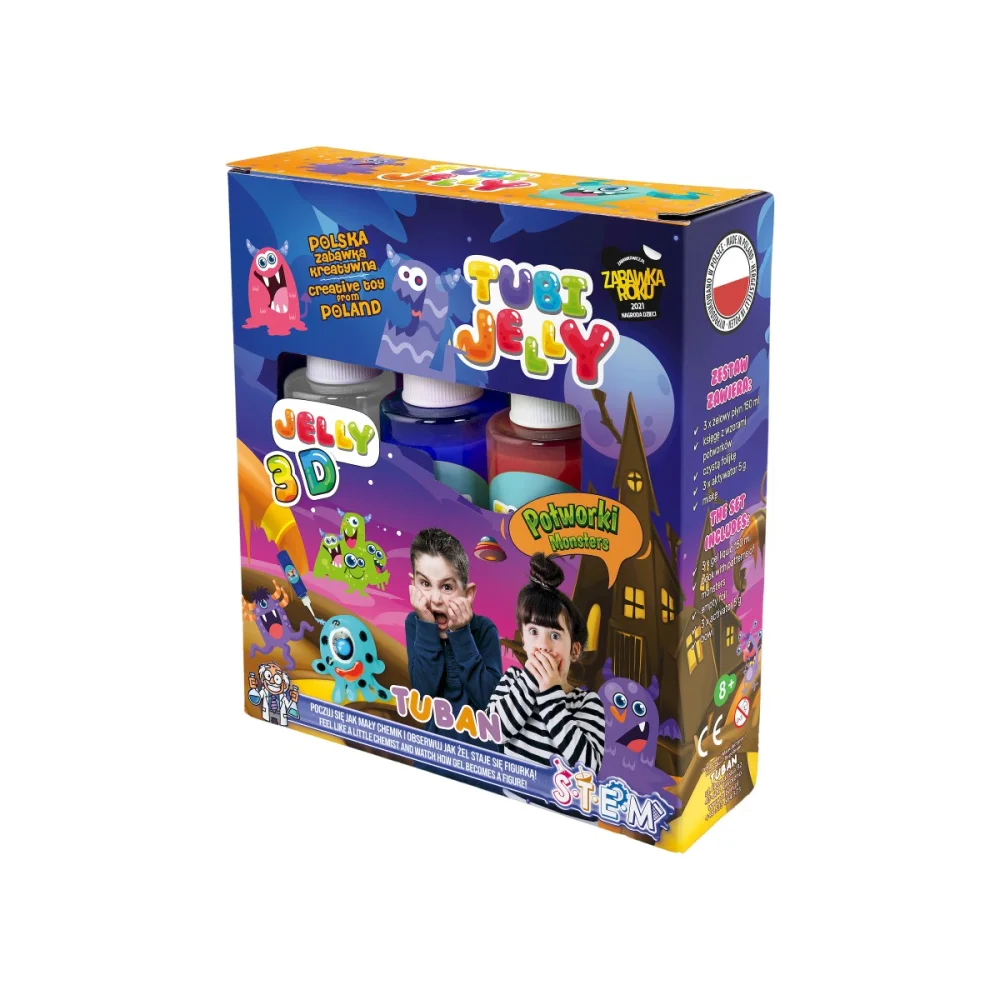 Tuban Σετ Tubi Jelly Τερατάκια για Δημιουργία 3D Φιγούρων Gel σε 3 Χρώματα - 1