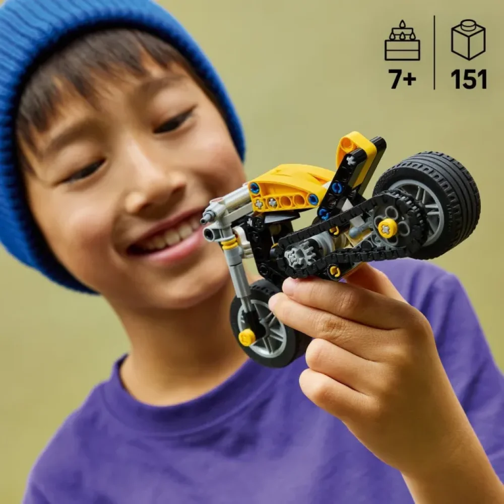 Lego Technic Yellow Motorcycle - 3
