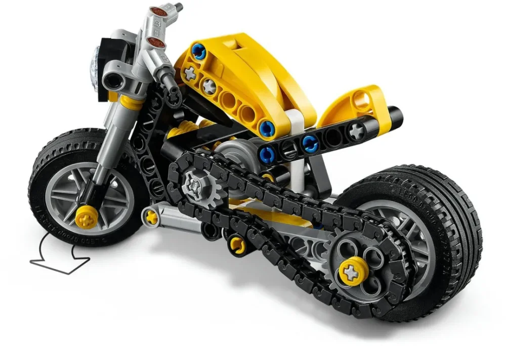 Lego Technic Yellow Motorcycle - 4