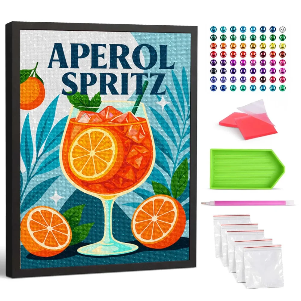 Splat Planet Σετ Diamond Painting Aperol Spritz σε Καμβά με Τελάρο - 2