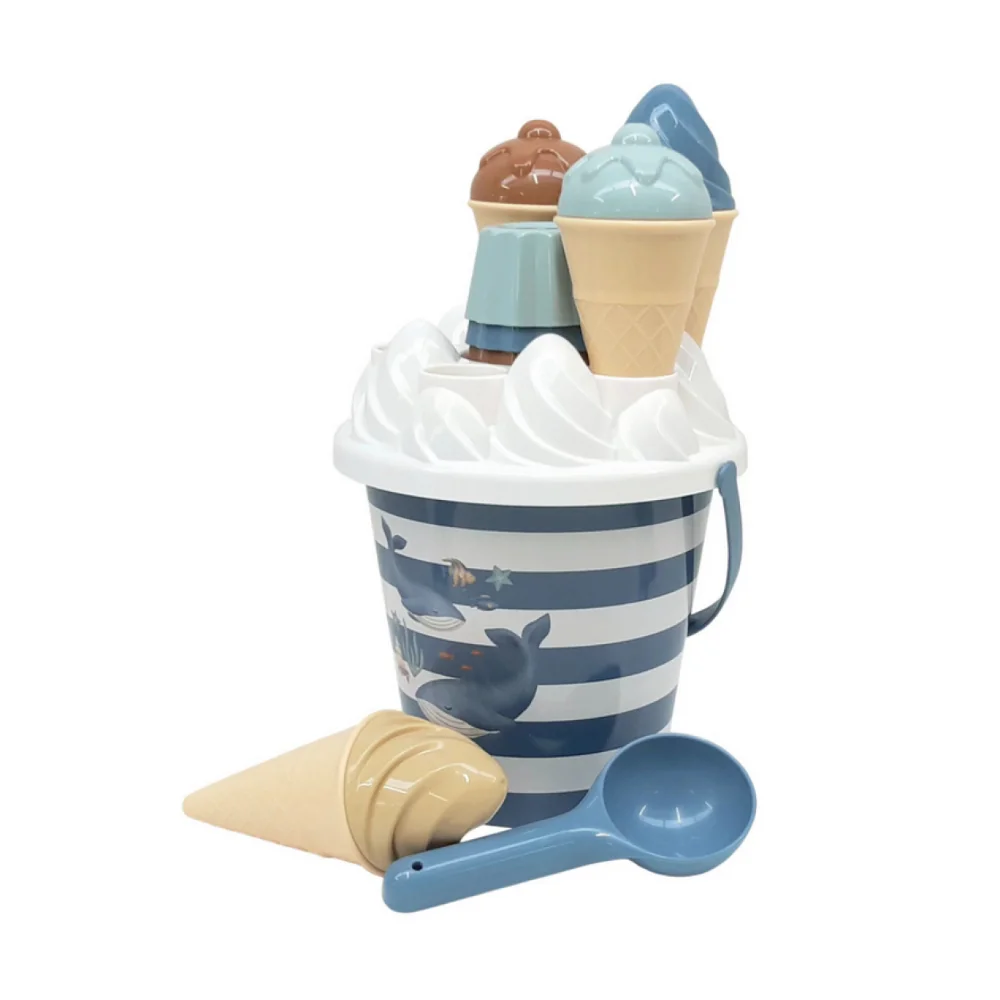Little Dutch Σετ Κουβαδάκια Παραλίας Ice cream Ocean World Μπλε - 5