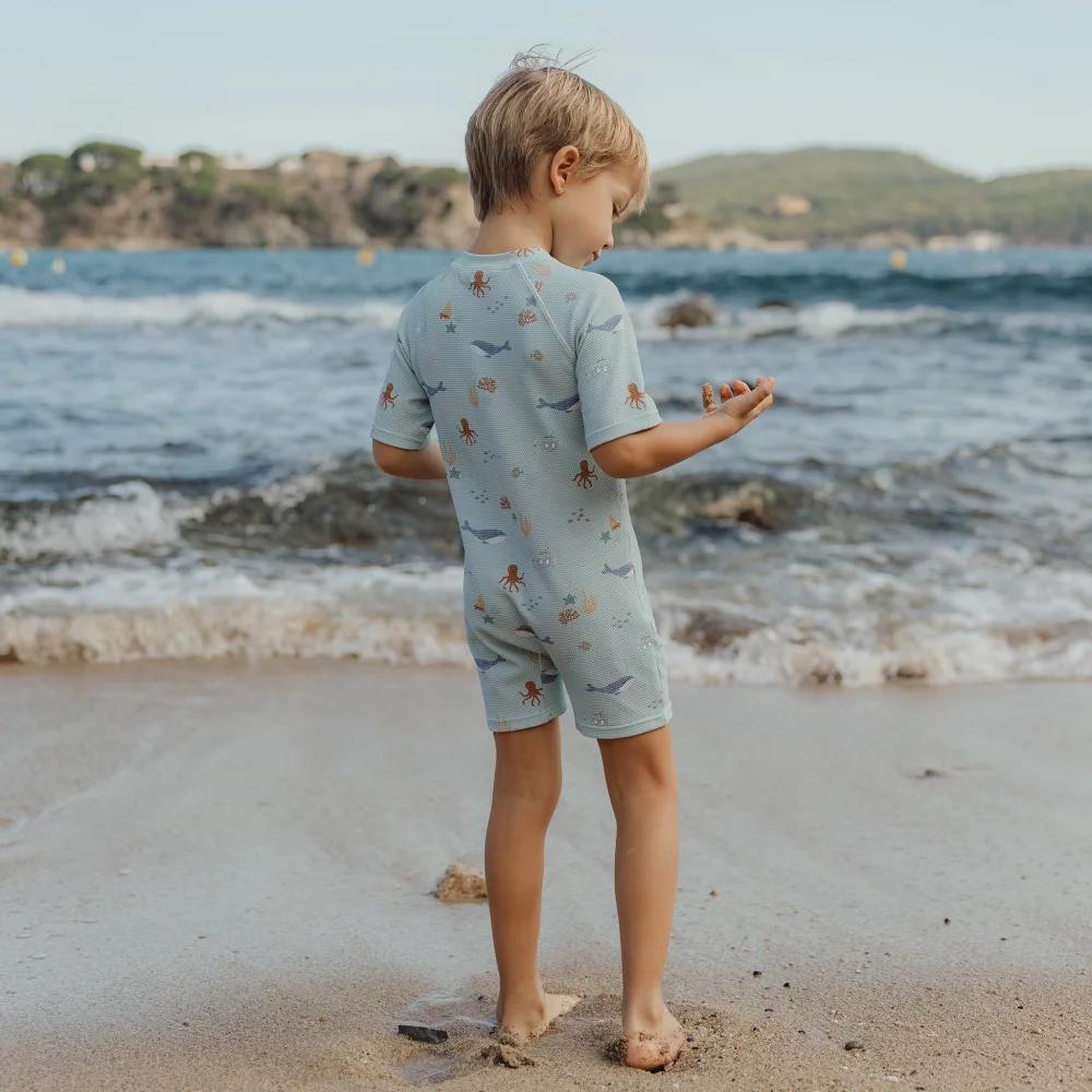 Little Dutch Ολόσωμο Κοντομάνικο Μαγιό Ocean Friends 6-12 μηνών - 6