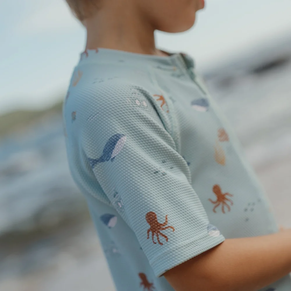 Little Dutch Ολόσωμο Κοντομάνικο Μαγιό Ocean Friends 12-24 μηνών - 7