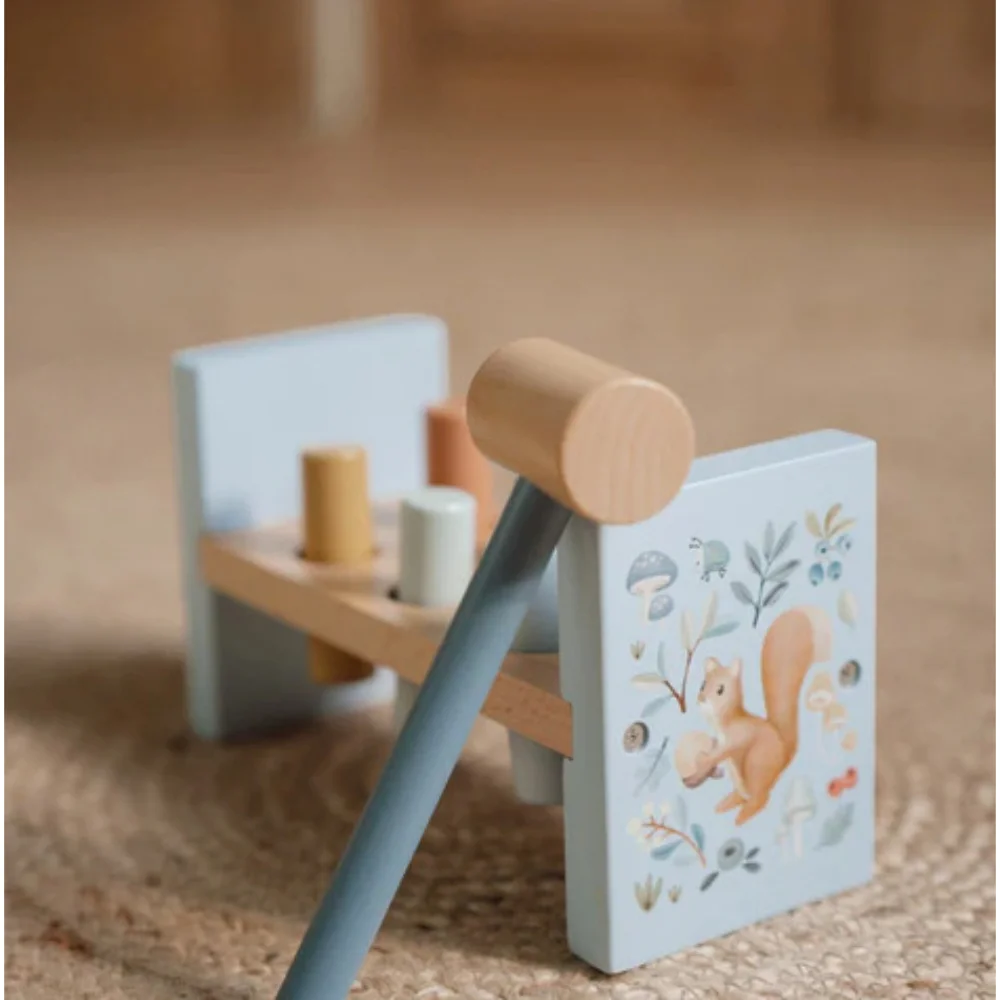 Little Dutch Ξύλινο Παιχνίδι Αντιστοίχισης με Σφυρί Forest Friends - 4