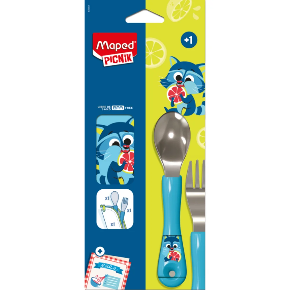 Maped Picnik Πηρούνι και Κουτάλι σε Θήκη Miniz Rakoon - 4
