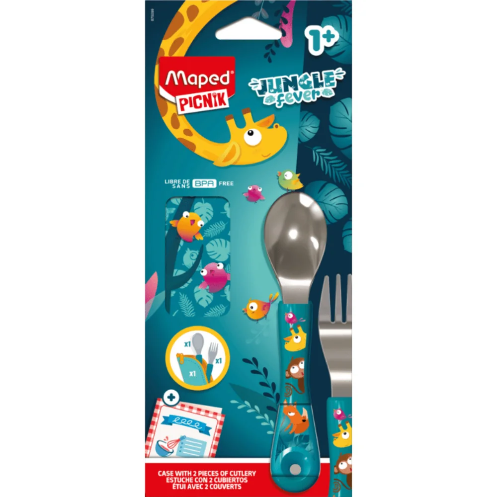 Maped Picnik Πηρούνι και Κουτάλι σε Θήκη Jungle Fever - 4
