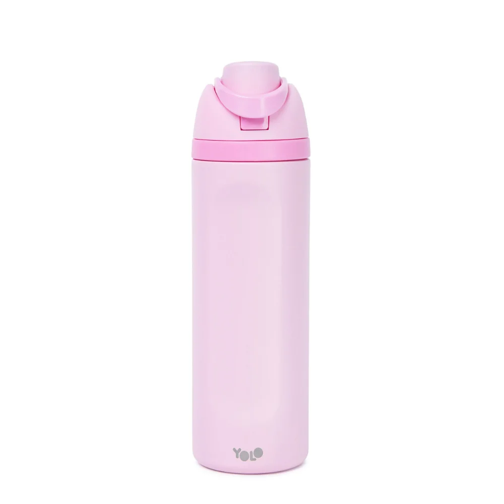 Yolo Μεταλλικό Θερμός 2 σε 1 Pink 700ml - 1