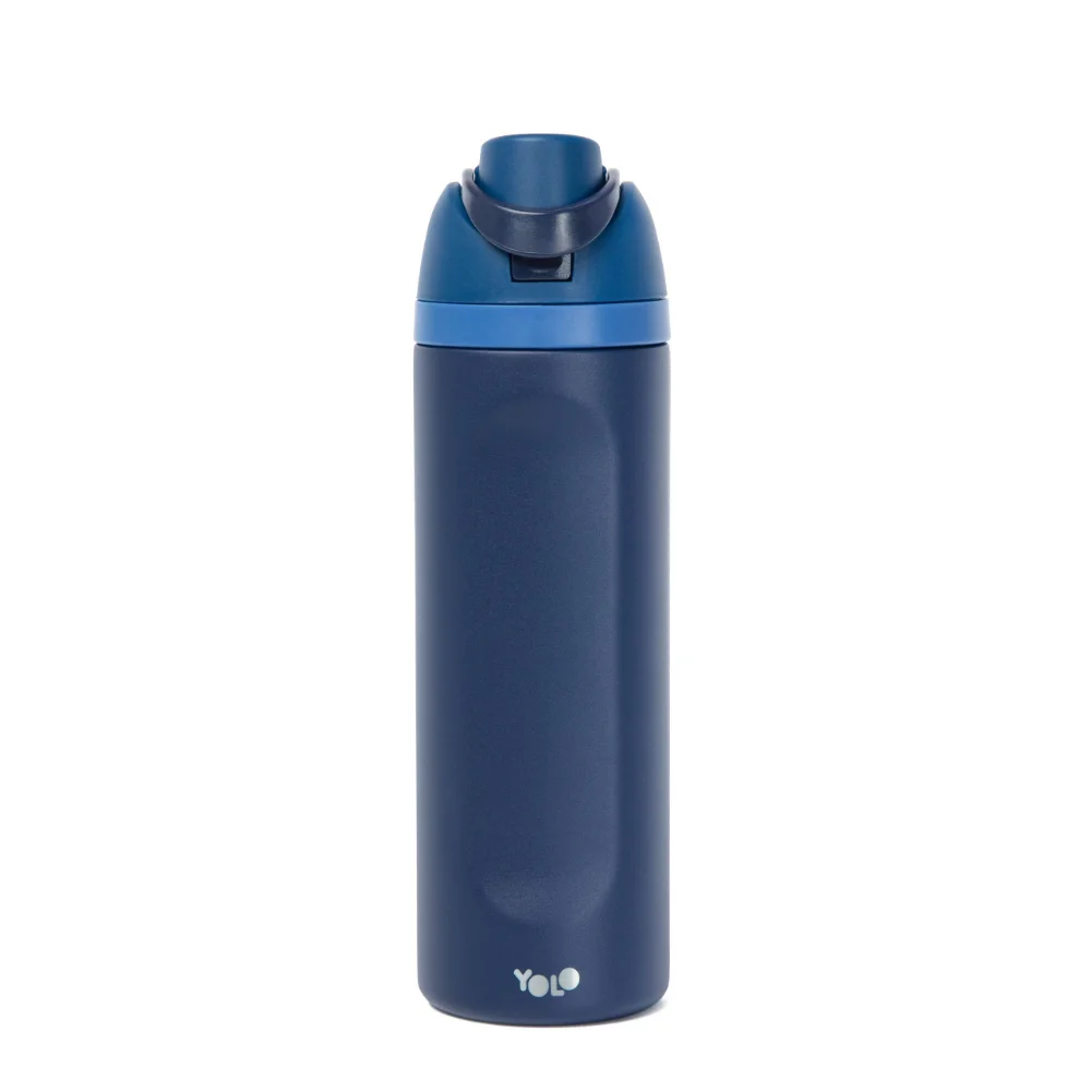 Yolo Μεταλλικό Θερμός 2 σε 1 Blue Navy 700ml - 1