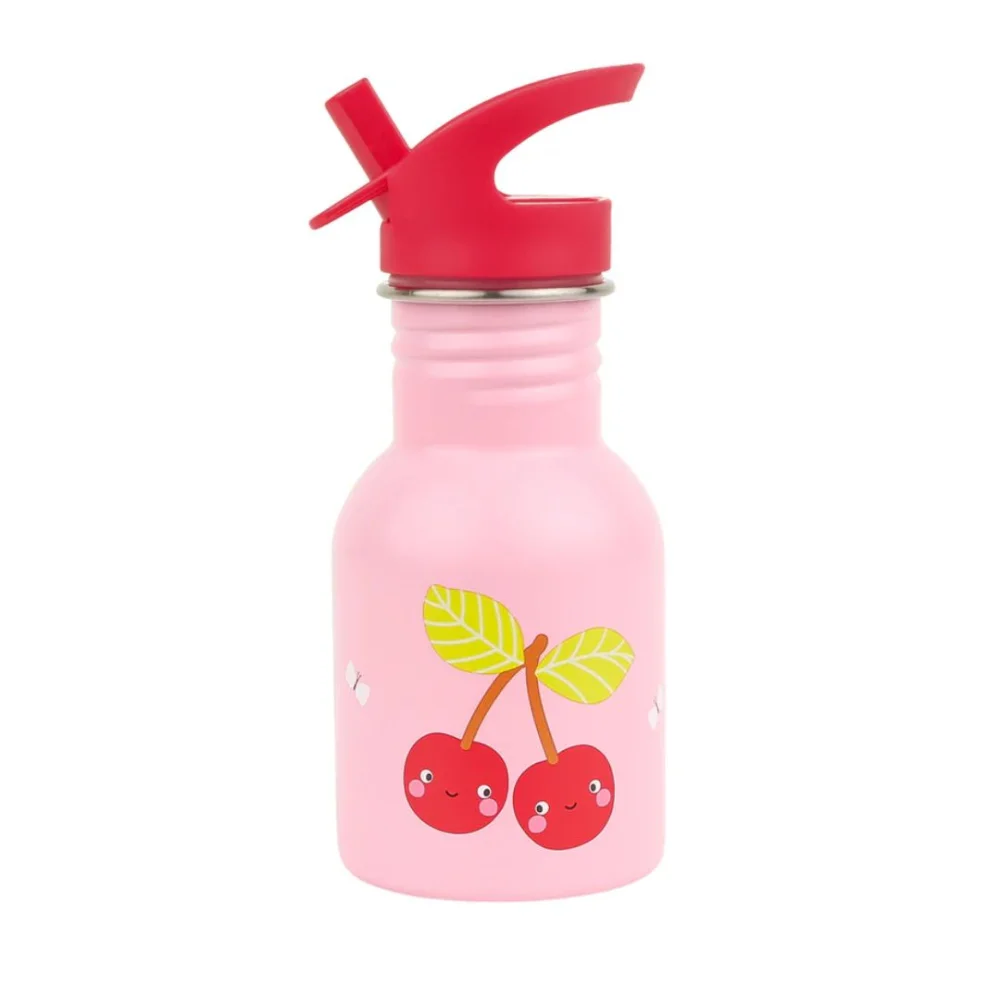 A Little Lovely Company Μπουκάλι από Ανοξείδωτο Ατσάλι Happy Cherries 350ml - 1