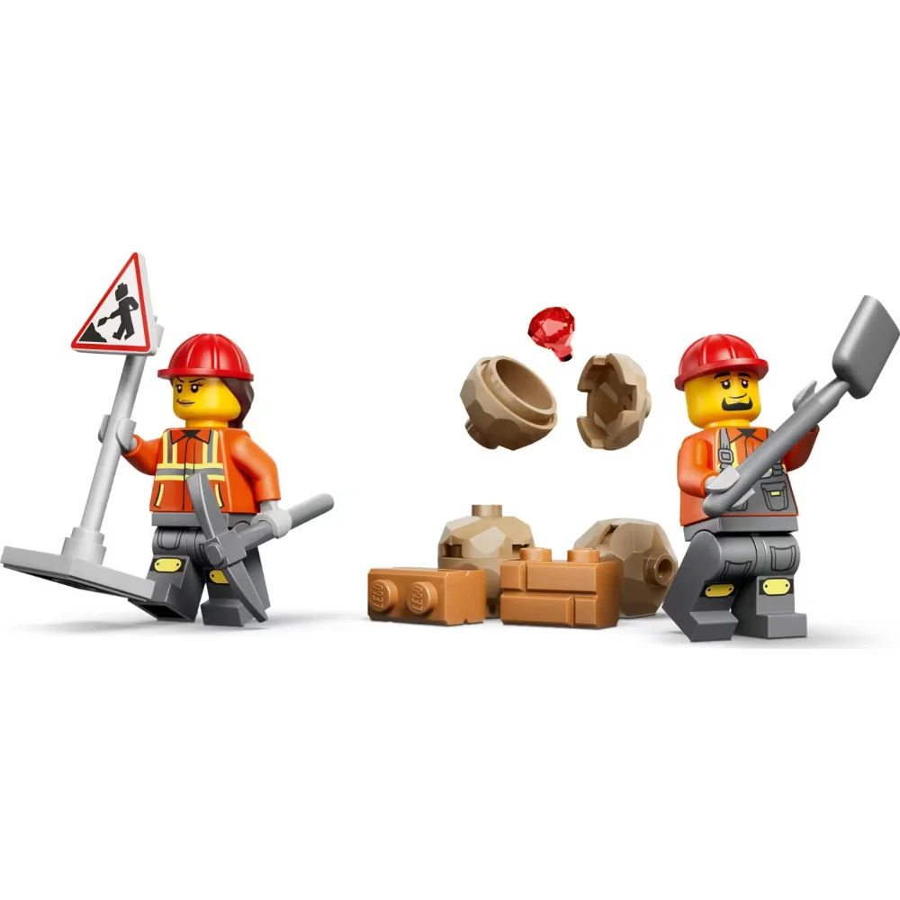 Lego City Yellow Backhoe Loader - 5