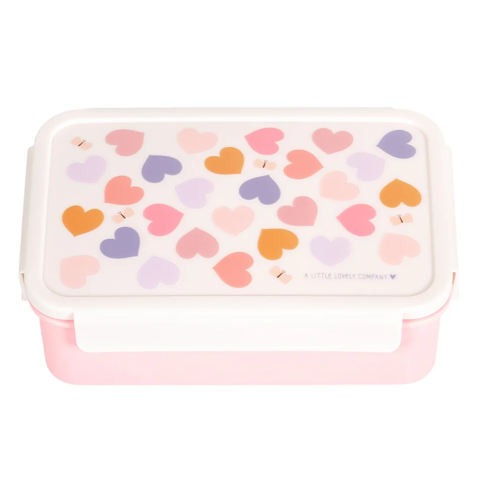 A Little Lovely Company Δοχείο Φαγητού Bento με Χωρίσματα Hearts 1.2L - 1