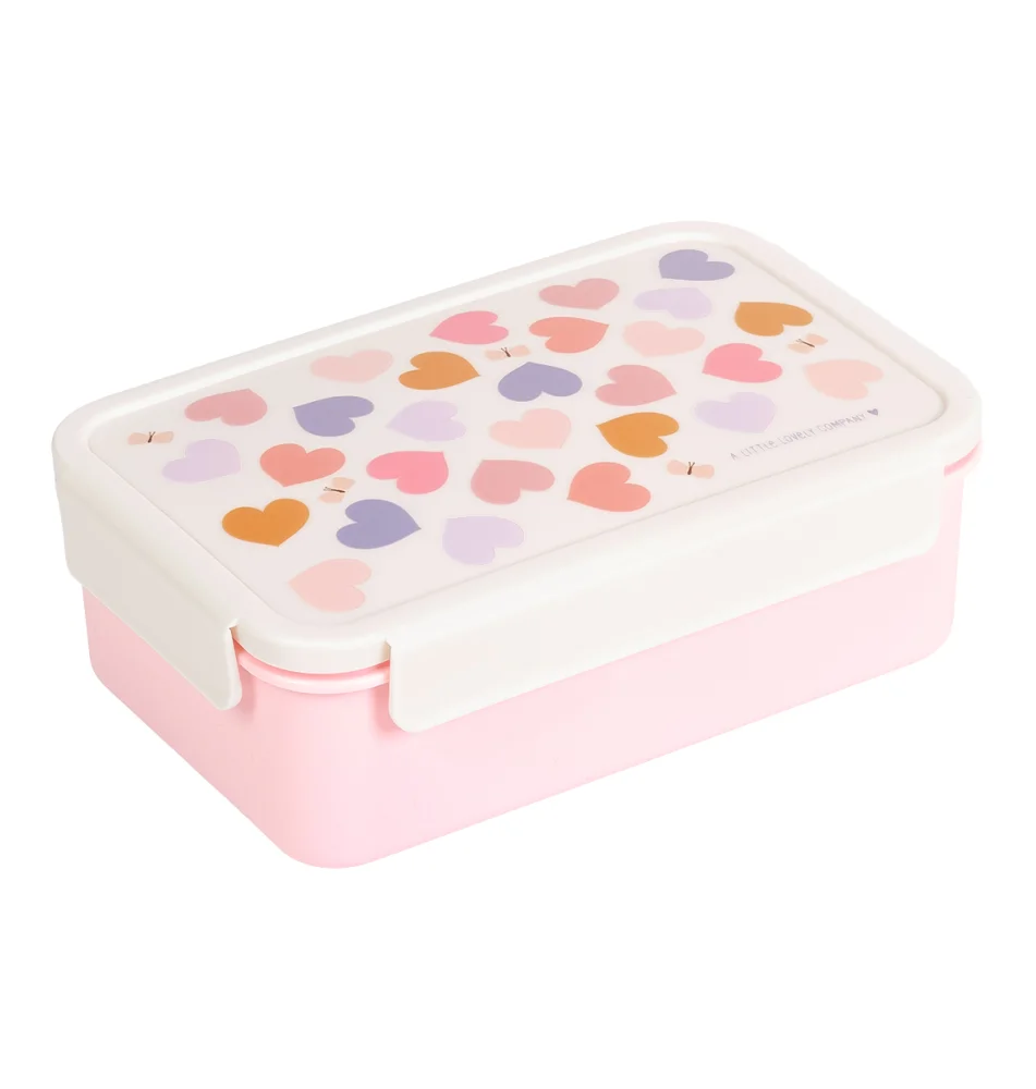 A Little Lovely Company Δοχείο Φαγητού Bento με Χωρίσματα Hearts 1.2L - 2
